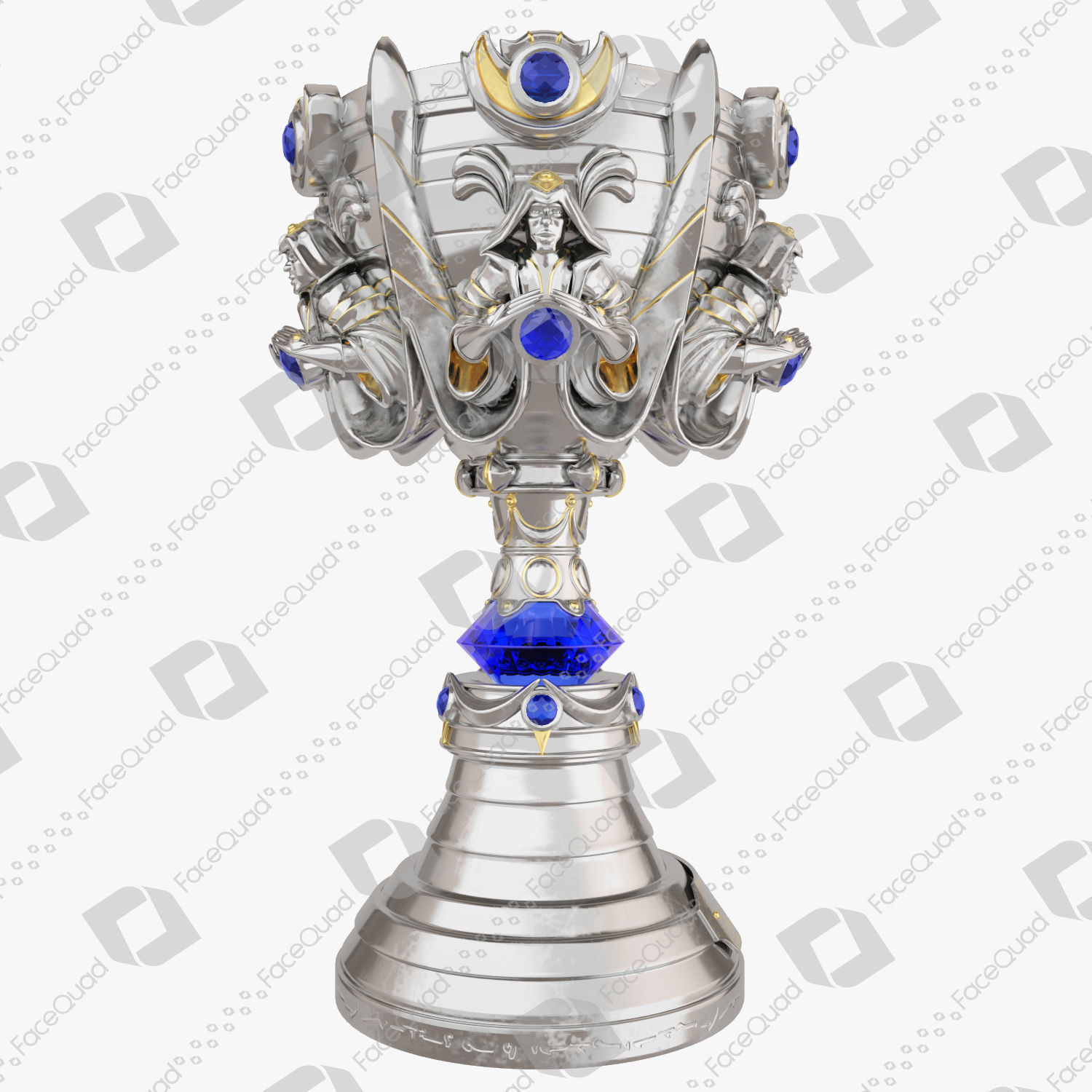 League of Legends Summoners Cup Trophy 3D Model 3D model_3