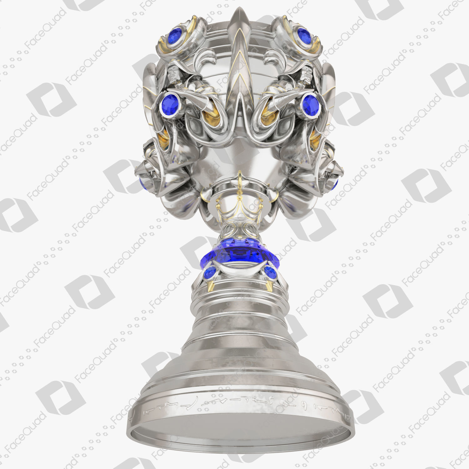 League of Legends Summoners Cup Trophy 3D Model 3D model_5