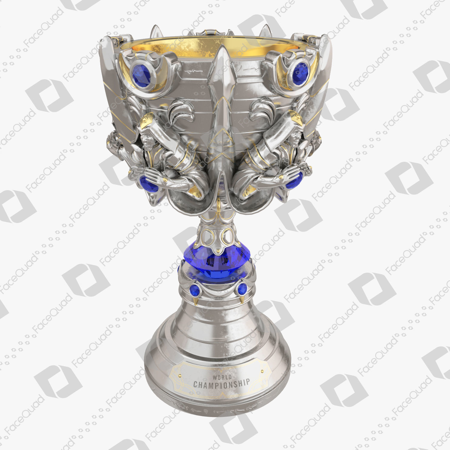 League of Legends Summoners Cup Trophy 3D Model 3D model_4