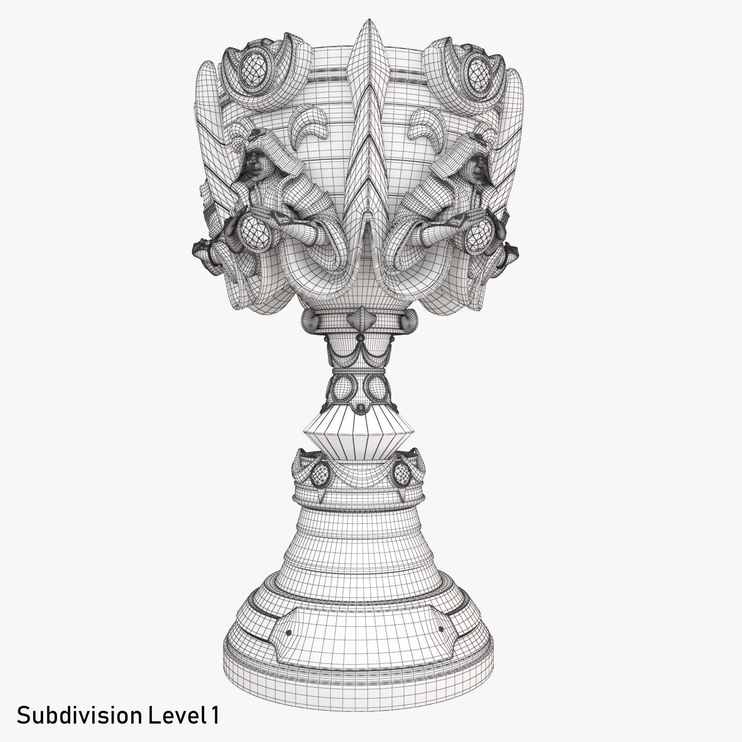 League of Legends Summoners Cup Trophy 3D Model 3D model_10