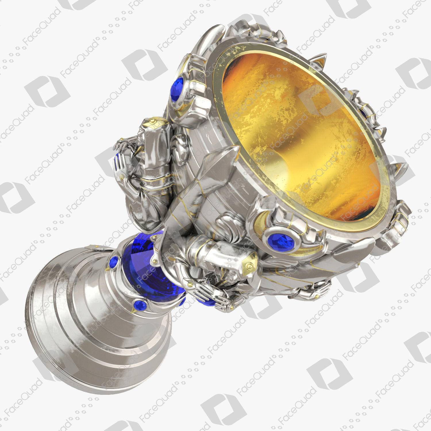 League of Legends Summoners Cup Trophy 3D Model 3D model_6