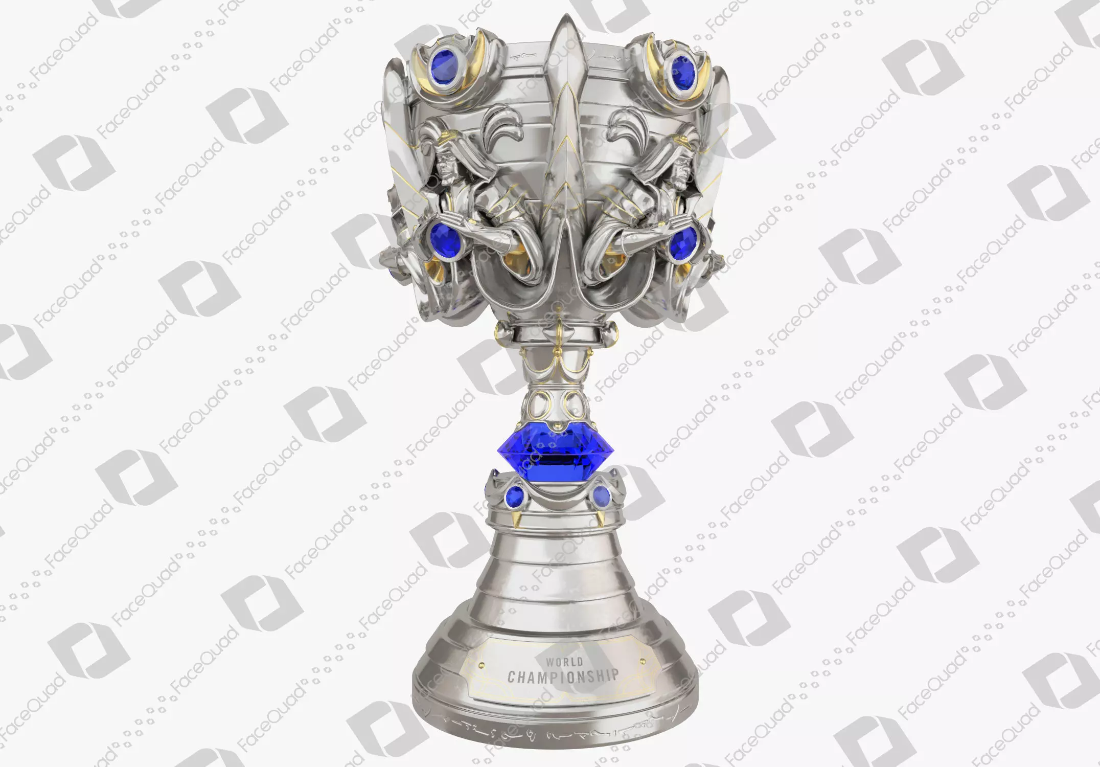 League of Legends Summoners Cup Trophy 3D Model 3D model_0