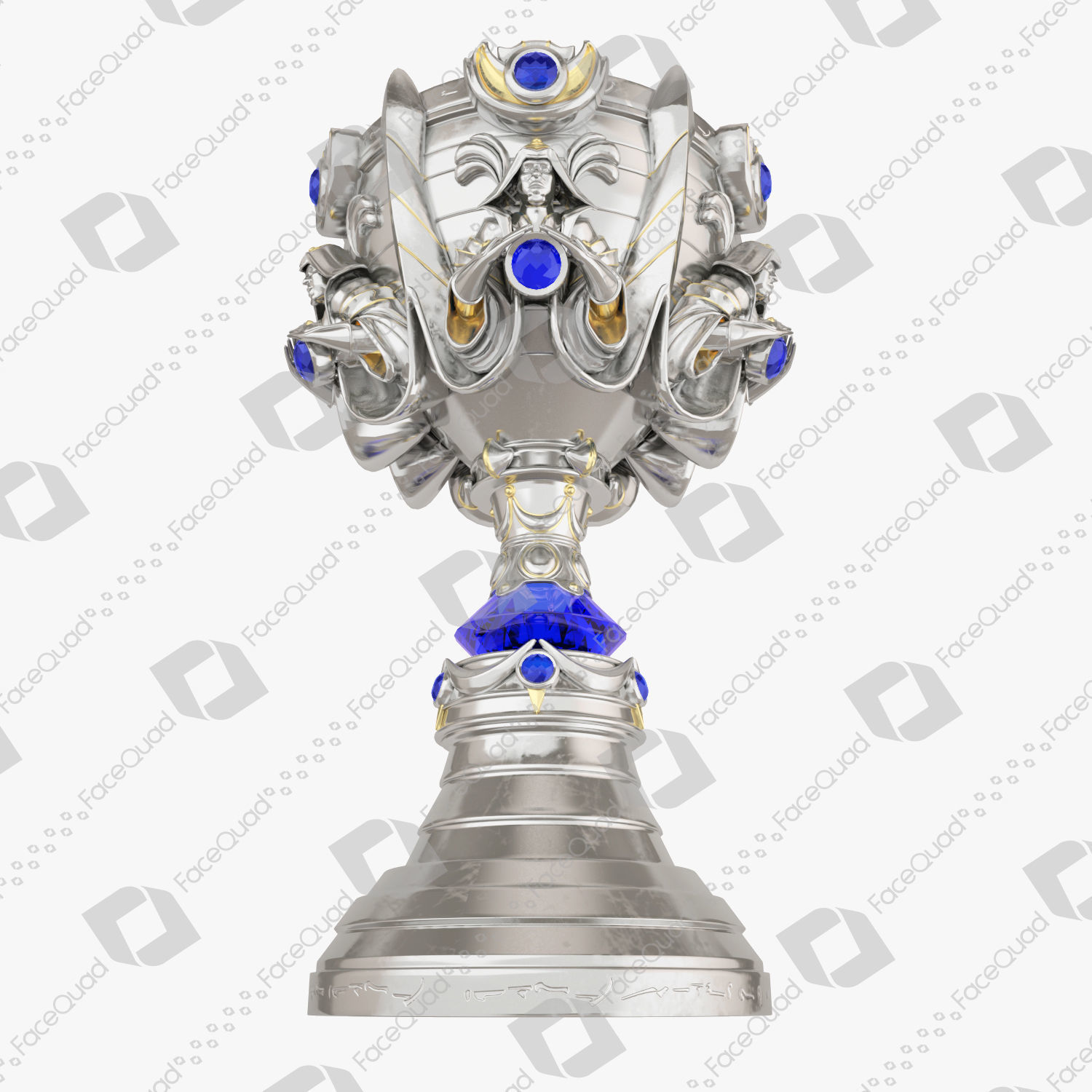 League of Legends Summoners Cup Trophy 3D Model 3D model_2