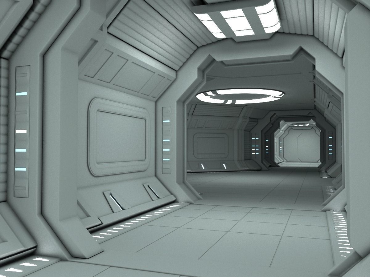 Modular Spaceship Interior 3D model_17