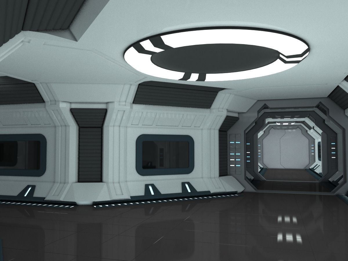 Modular Spaceship Interior 3D model_9