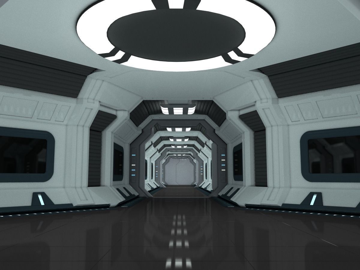 Modular Spaceship Interior 3D model_2