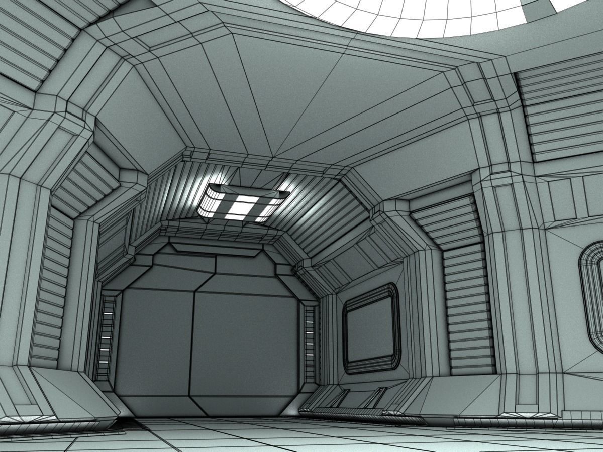 Modular Spaceship Interior 3D model_19