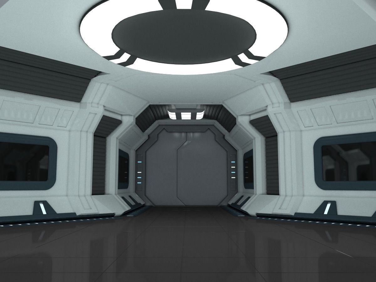 Modular Spaceship Interior 3D model_6