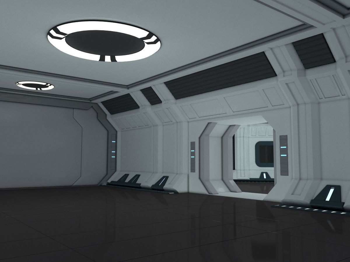 Modular Spaceship Interior 3D model_13