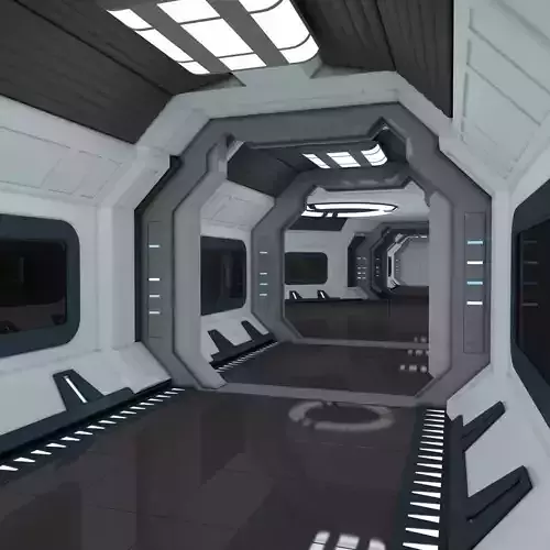 Modular Spaceship Interior 3D model