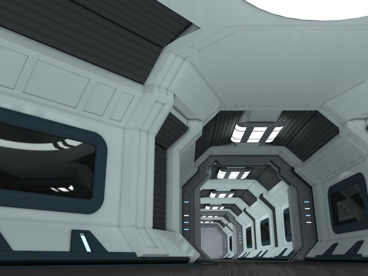 Modular Spaceship Interior 3D model_14