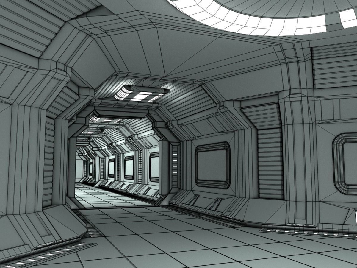 Modular Spaceship Interior 3D model_21