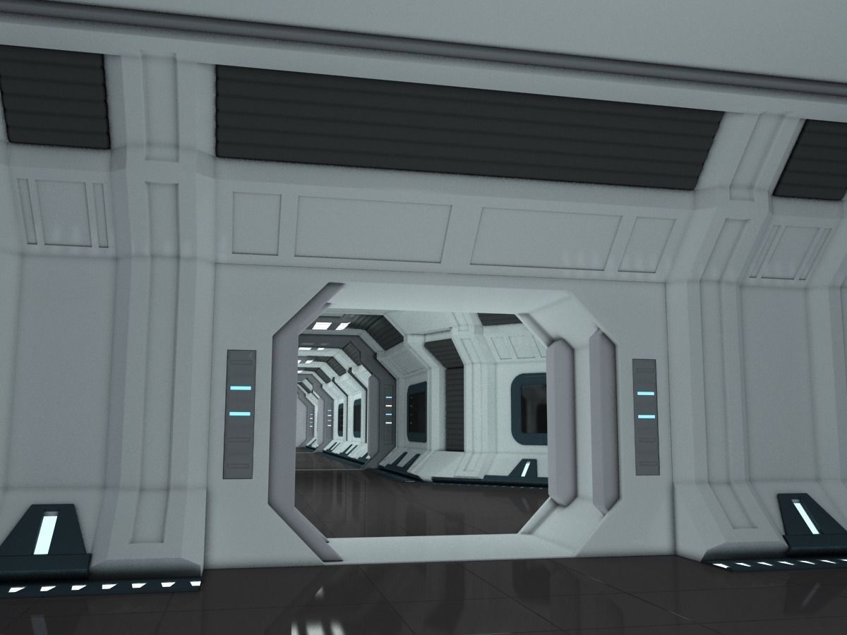 Modular Spaceship Interior 3D model_12
