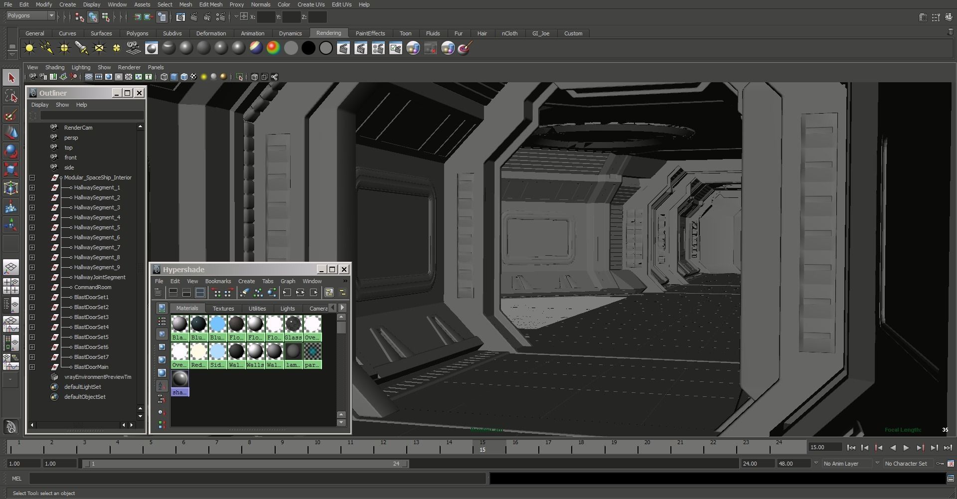 Modular Spaceship Interior 3D model_15