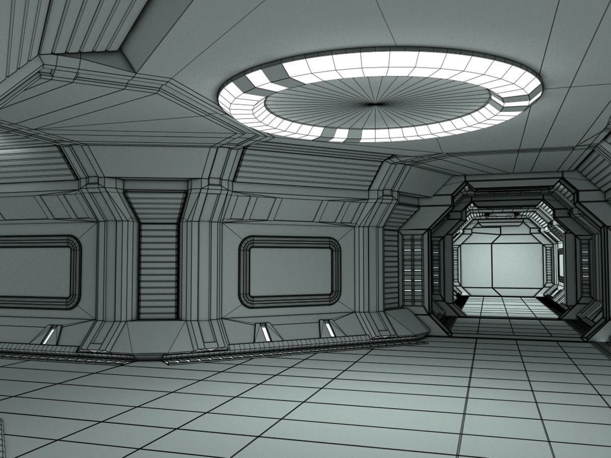 Modular Spaceship Interior 3D model_22