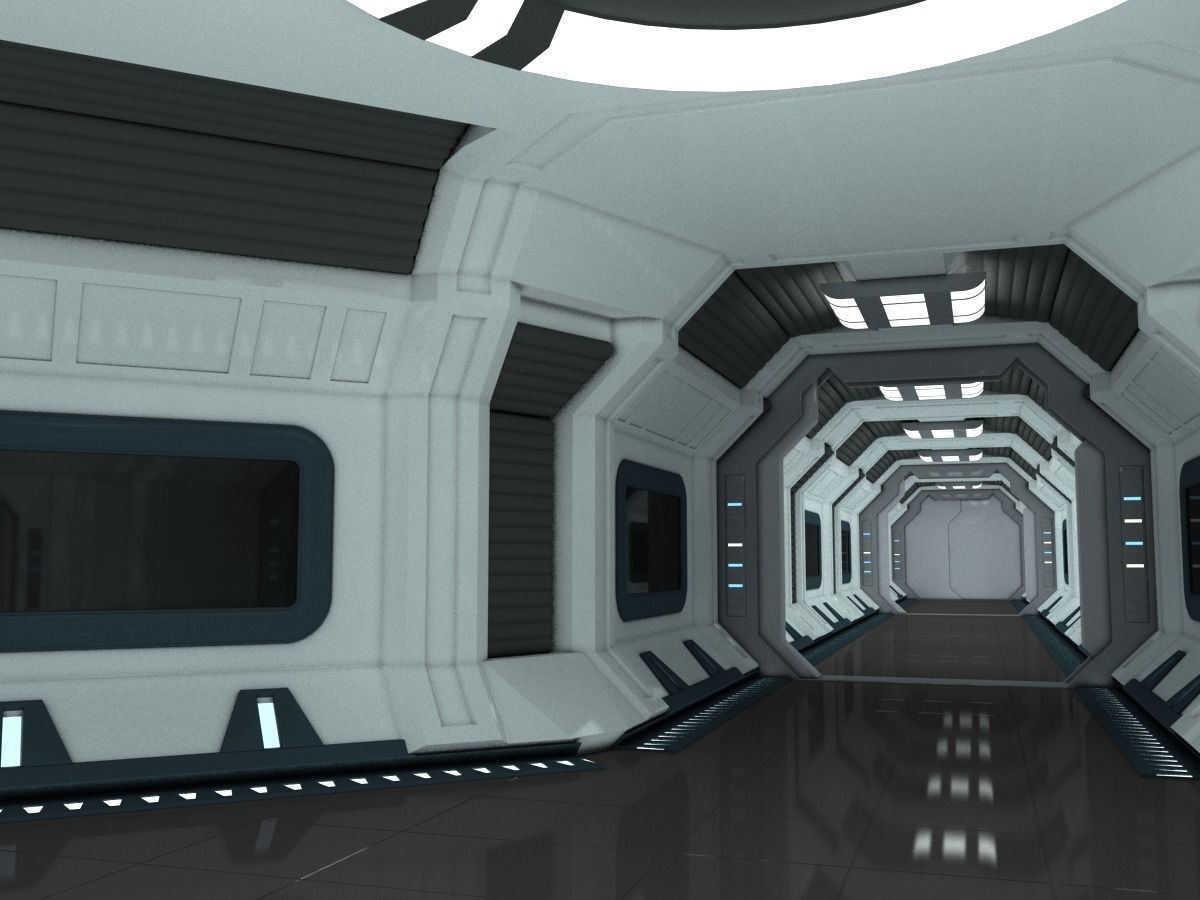 Modular Spaceship Interior 3D model_3