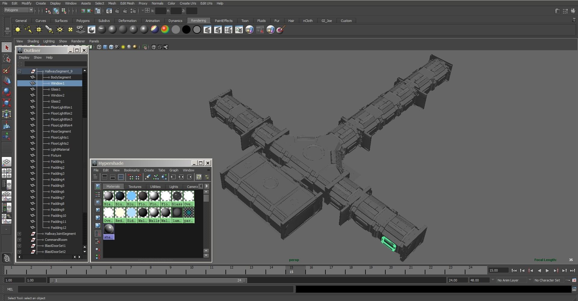 Modular Spaceship Interior 3D model_16