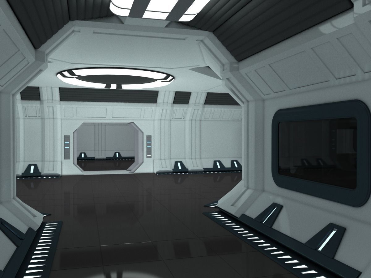 Modular Spaceship Interior 3D model_8