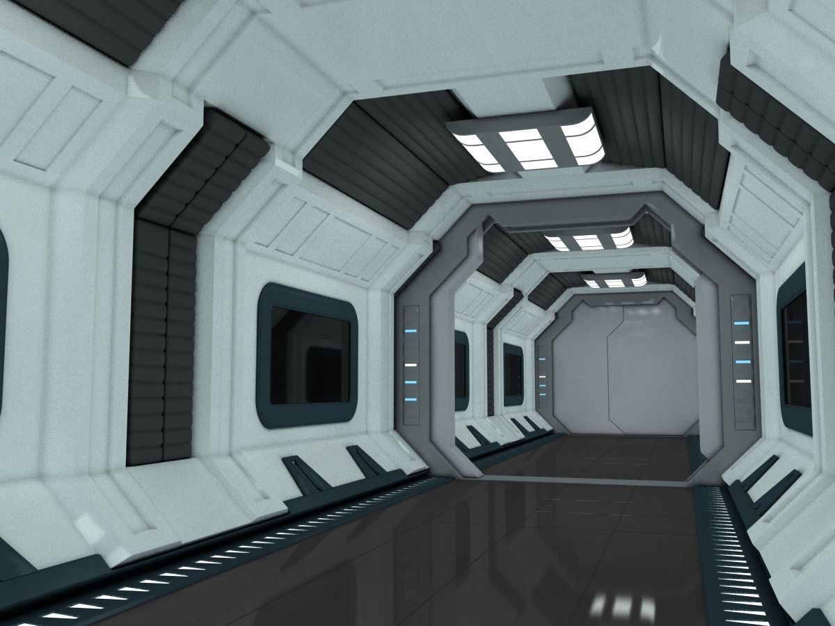 Modular Spaceship Interior 3D model_10