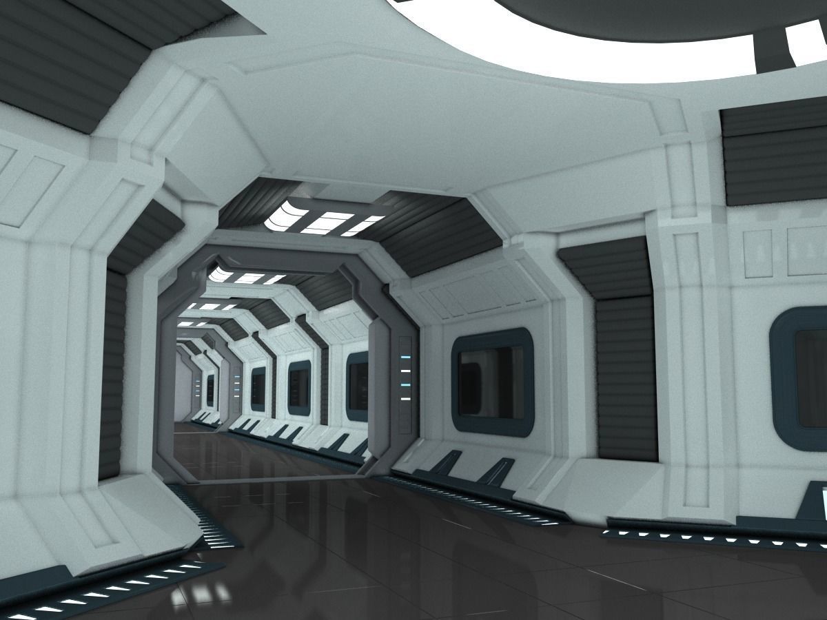 Modular Spaceship Interior 3D model_7