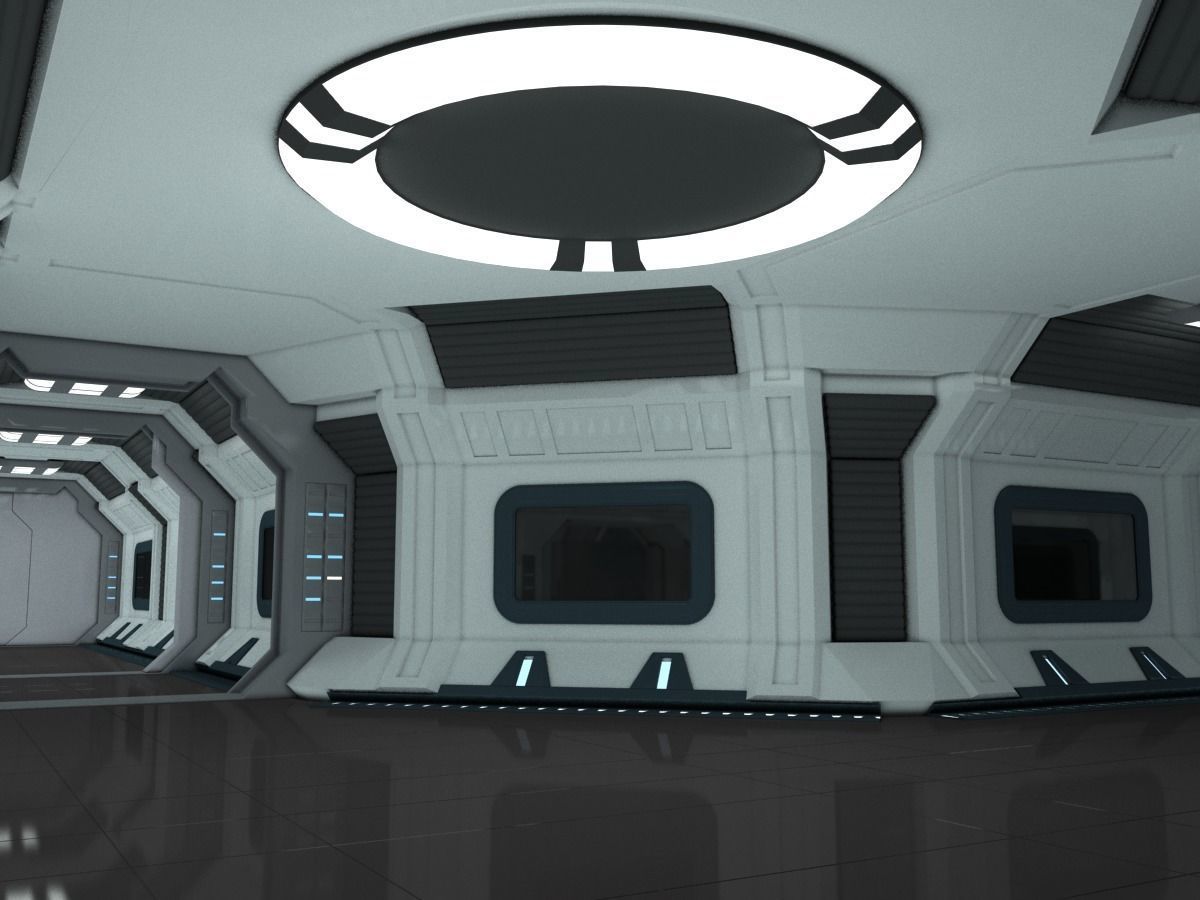 Modular Spaceship Interior 3D model_5