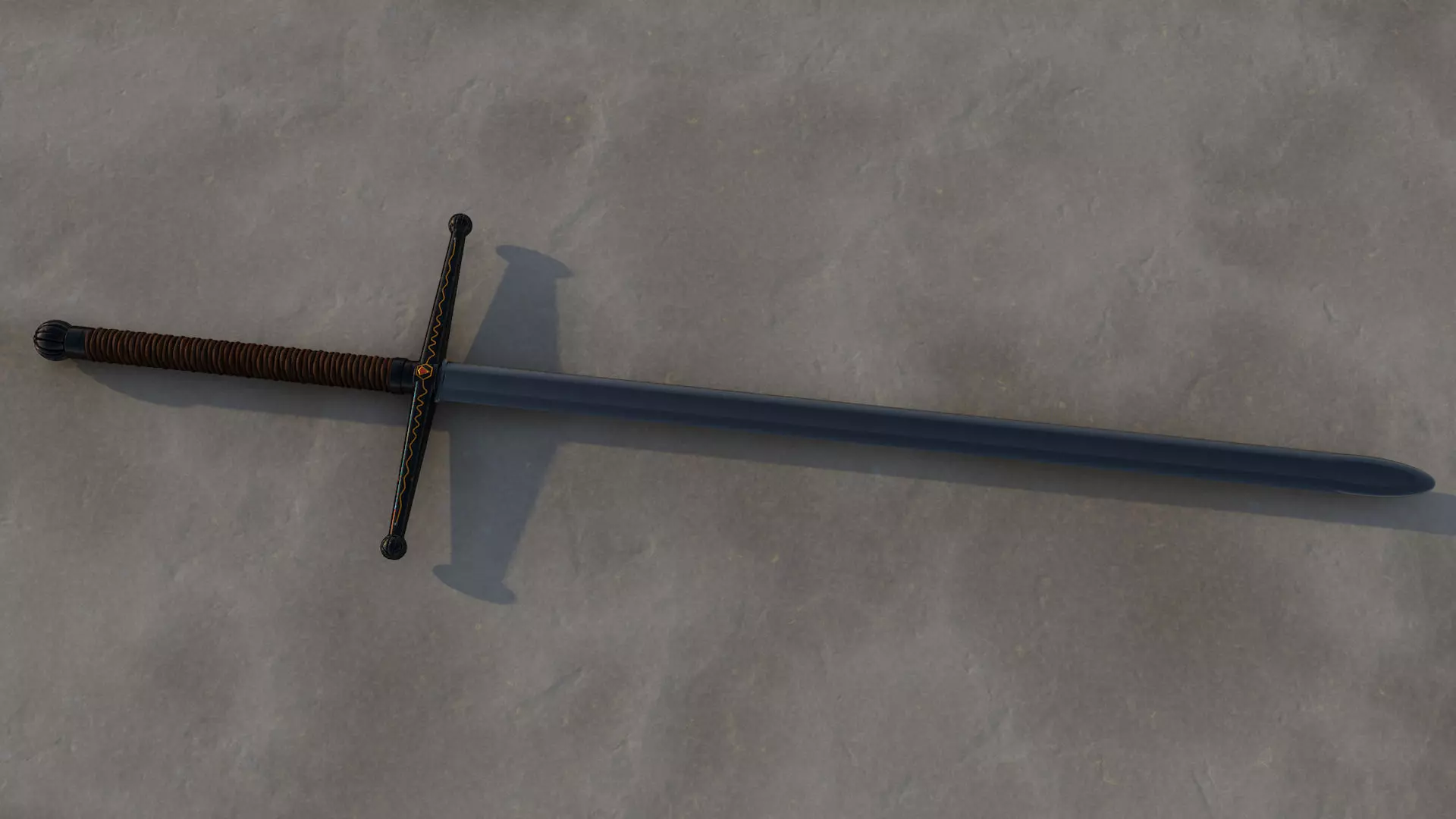 Two Handed Sword 3D model_0