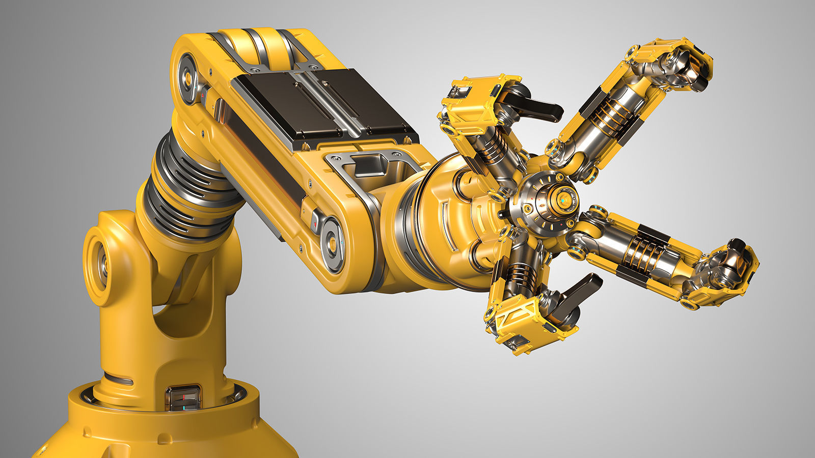 Robotic Arm Rigged and Animated 3D model_4
