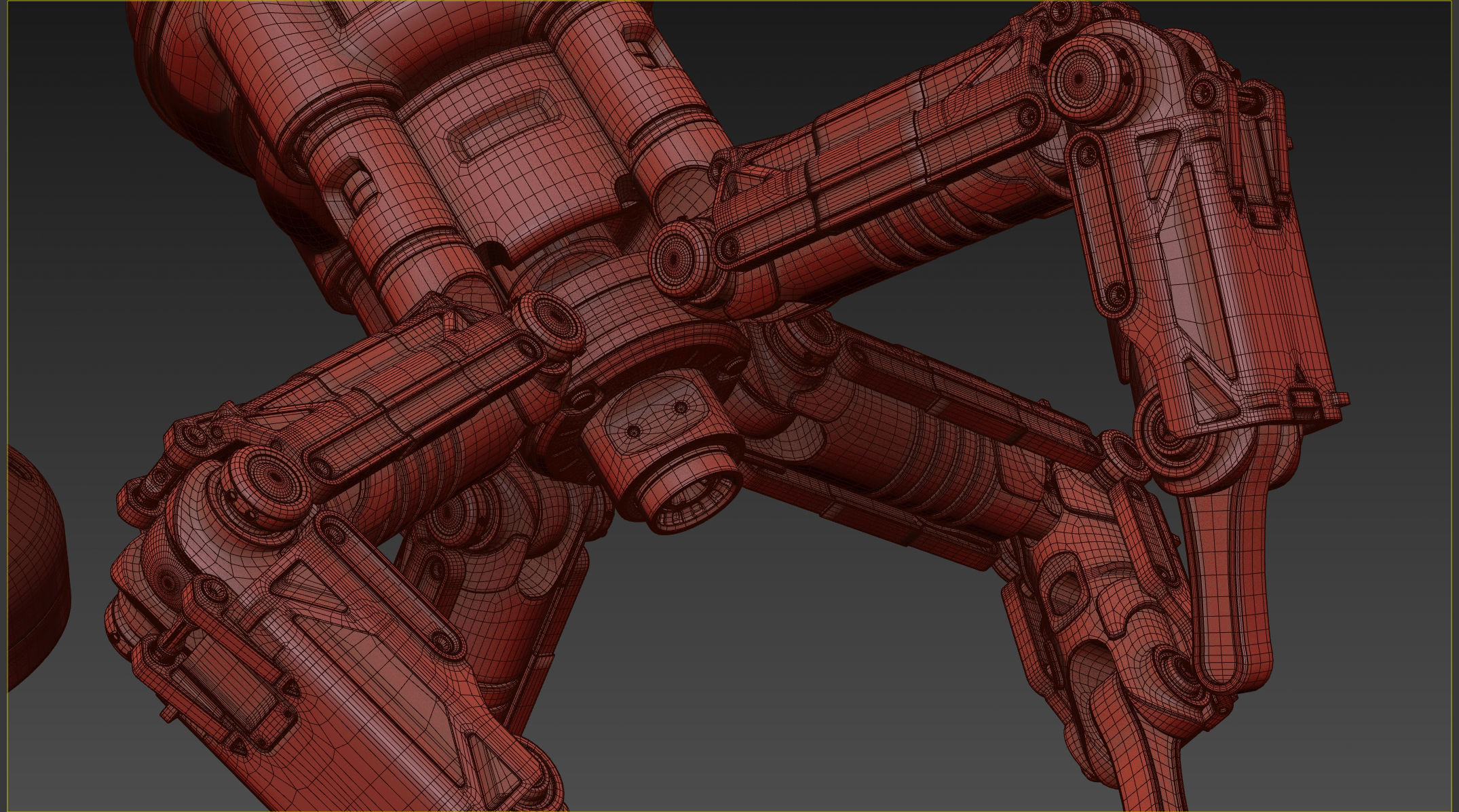 Robotic Arm Rigged and Animated 3D model_14