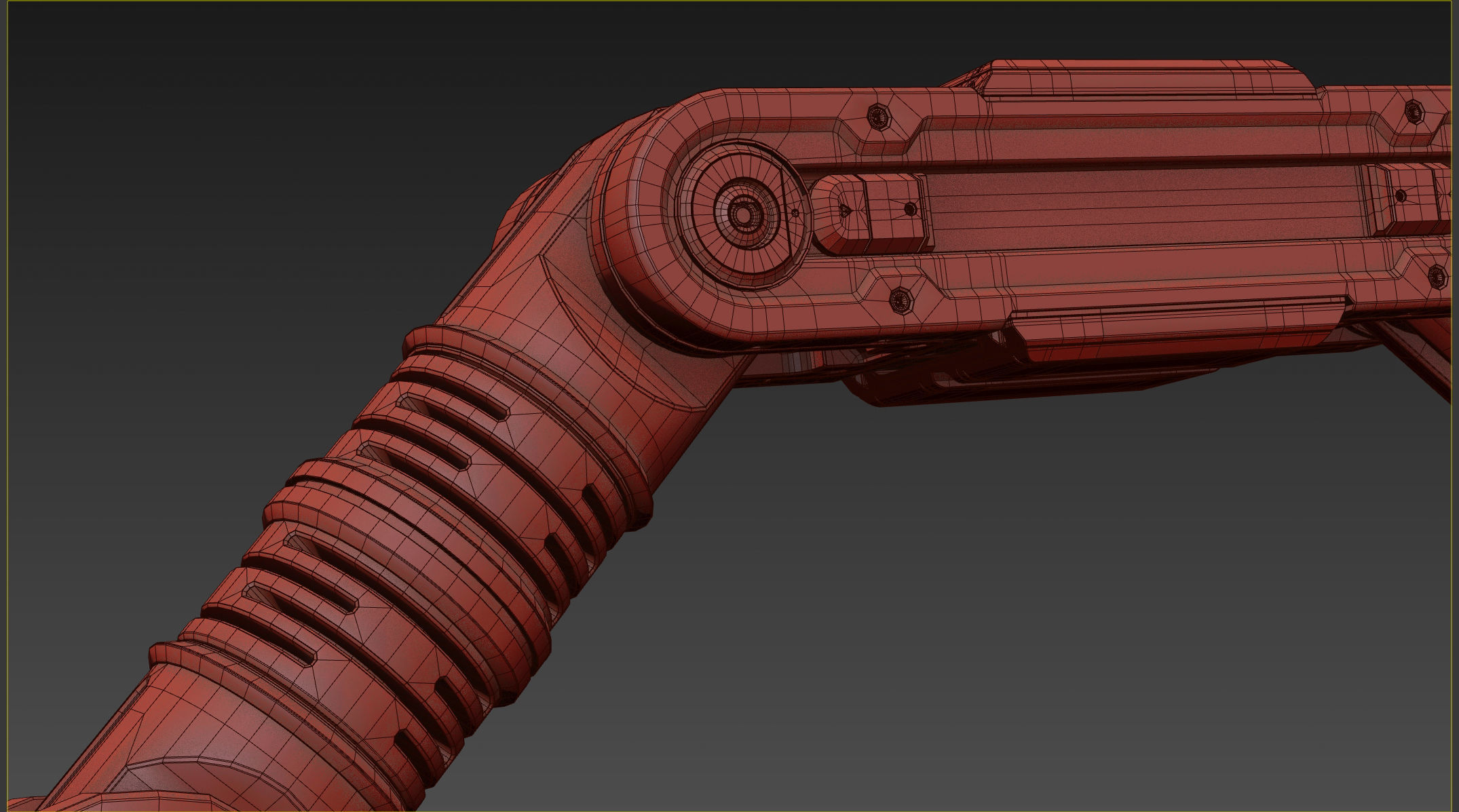 Robotic Arm Rigged and Animated 3D model_11