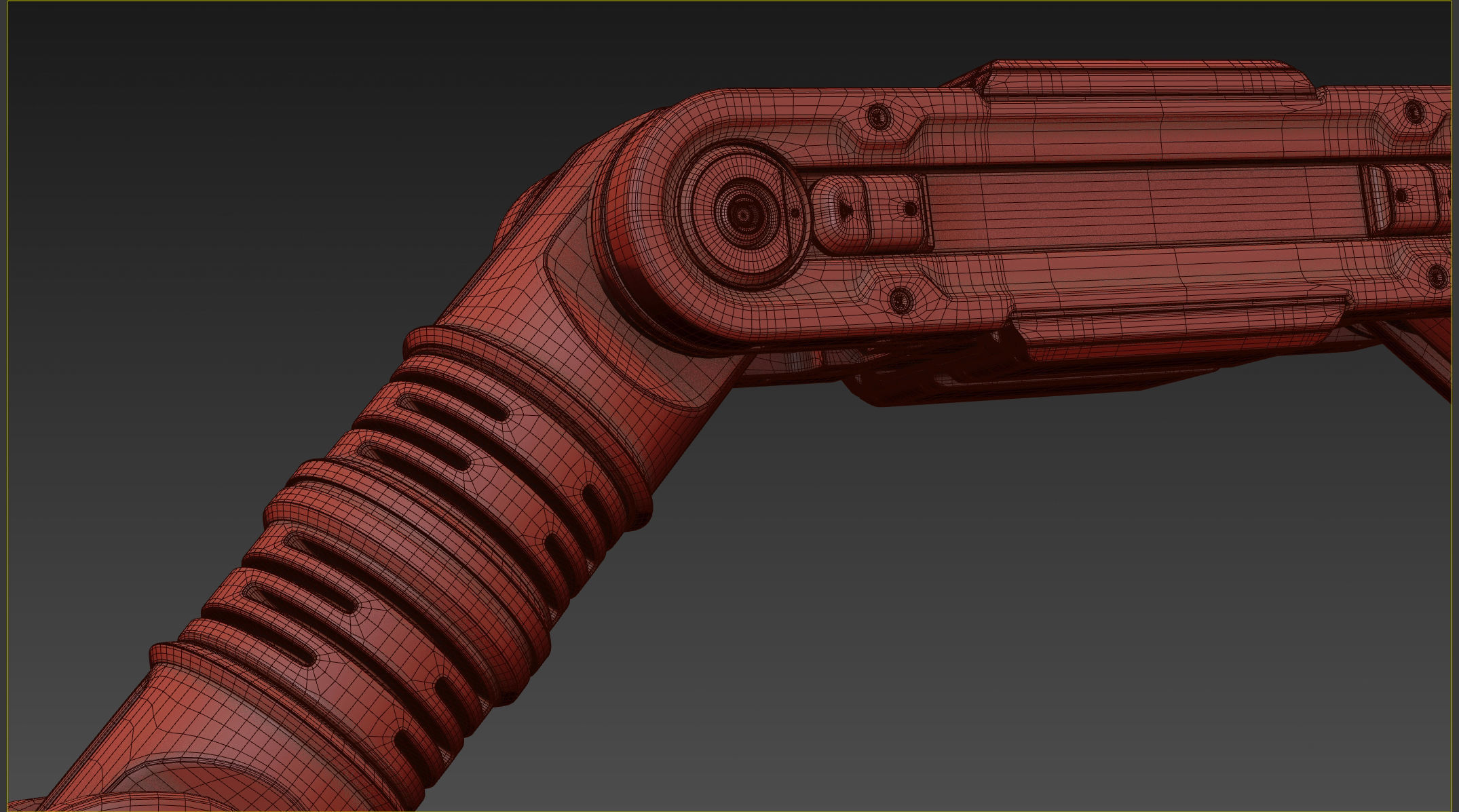 Robotic Arm Rigged and Animated 3D model_12