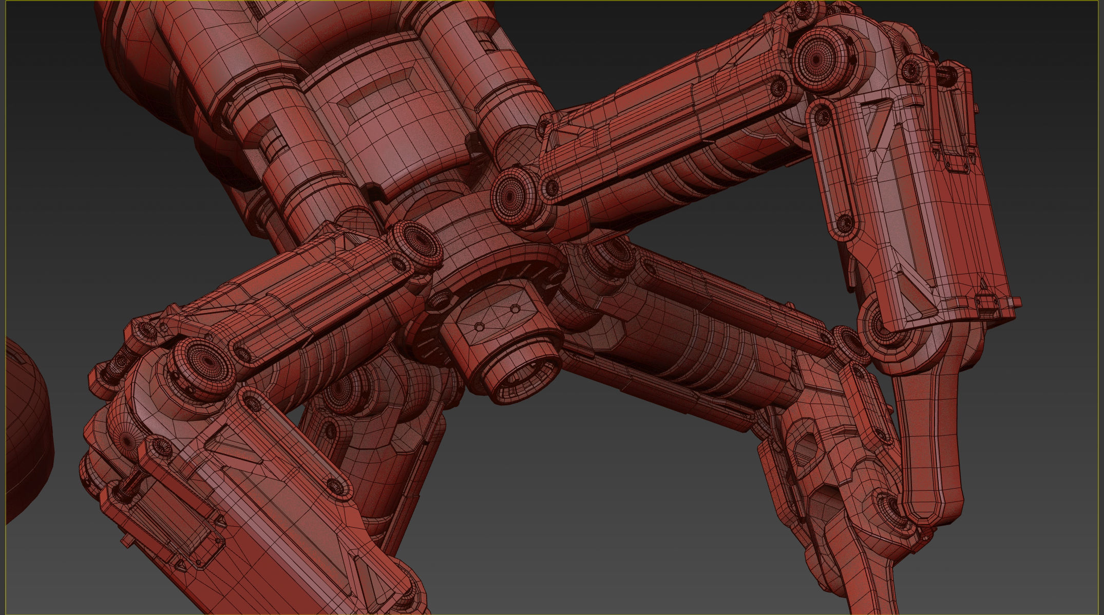 Robotic Arm Rigged and Animated 3D model_13