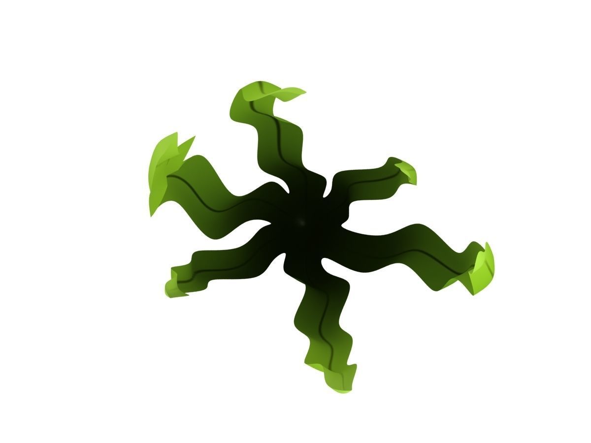 Seaweed Low-poly 3D model_5