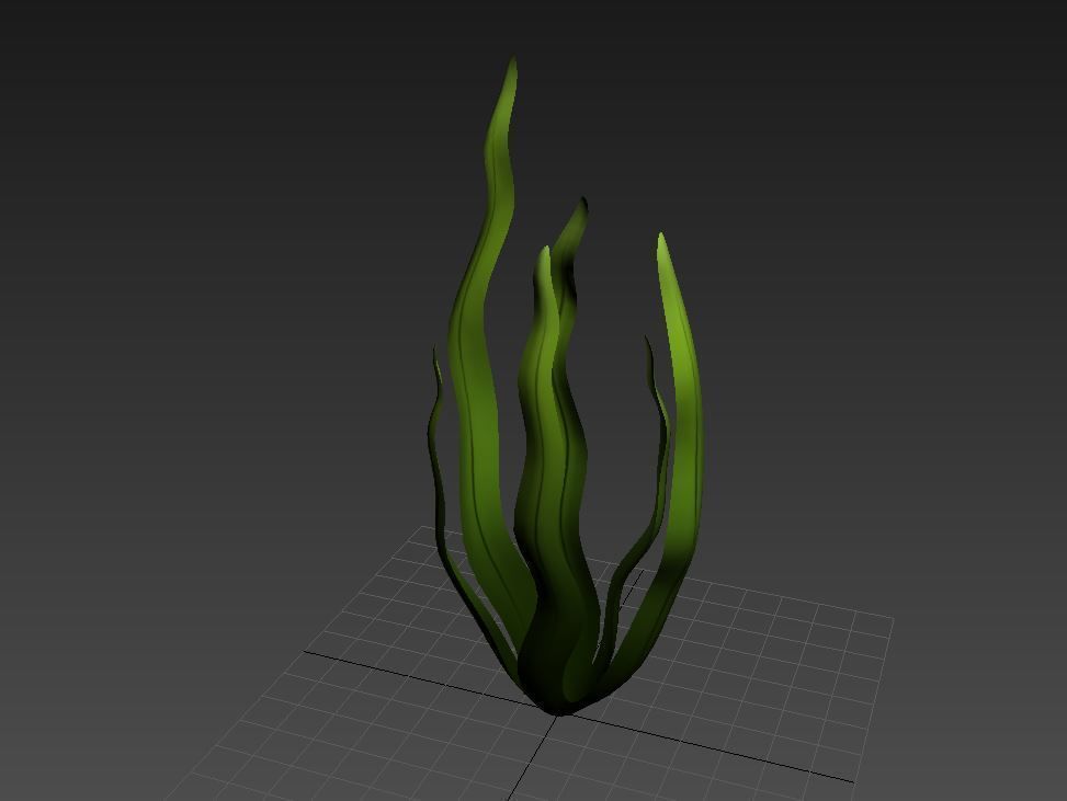 Seaweed Low-poly 3D model_10