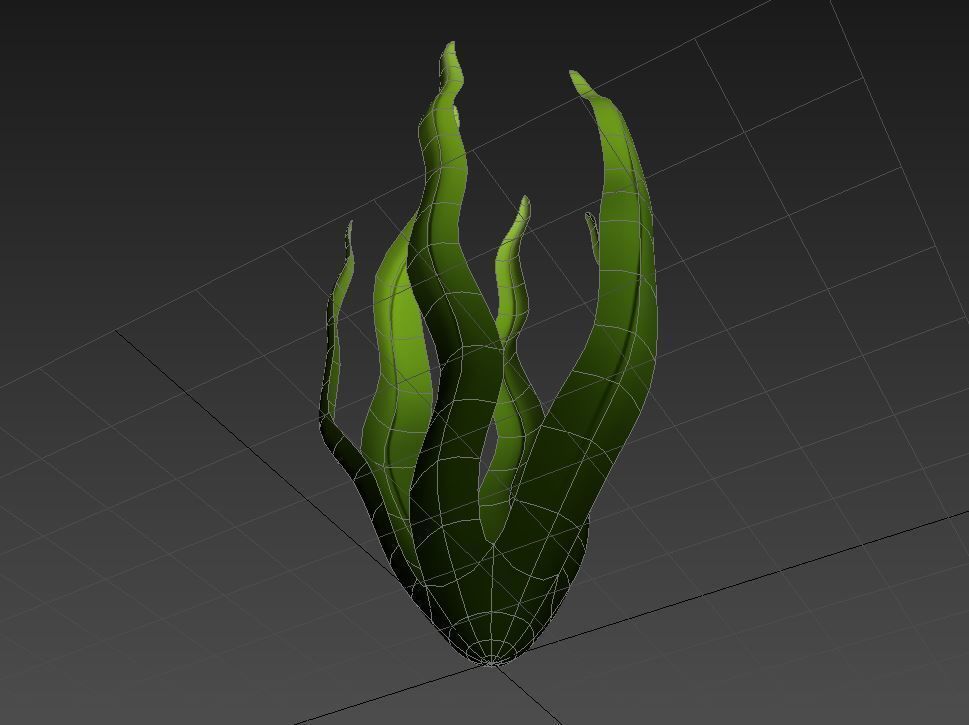 Seaweed Low-poly 3D model_12
