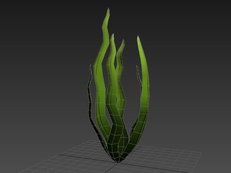 Seaweed Low-poly 3D model_15