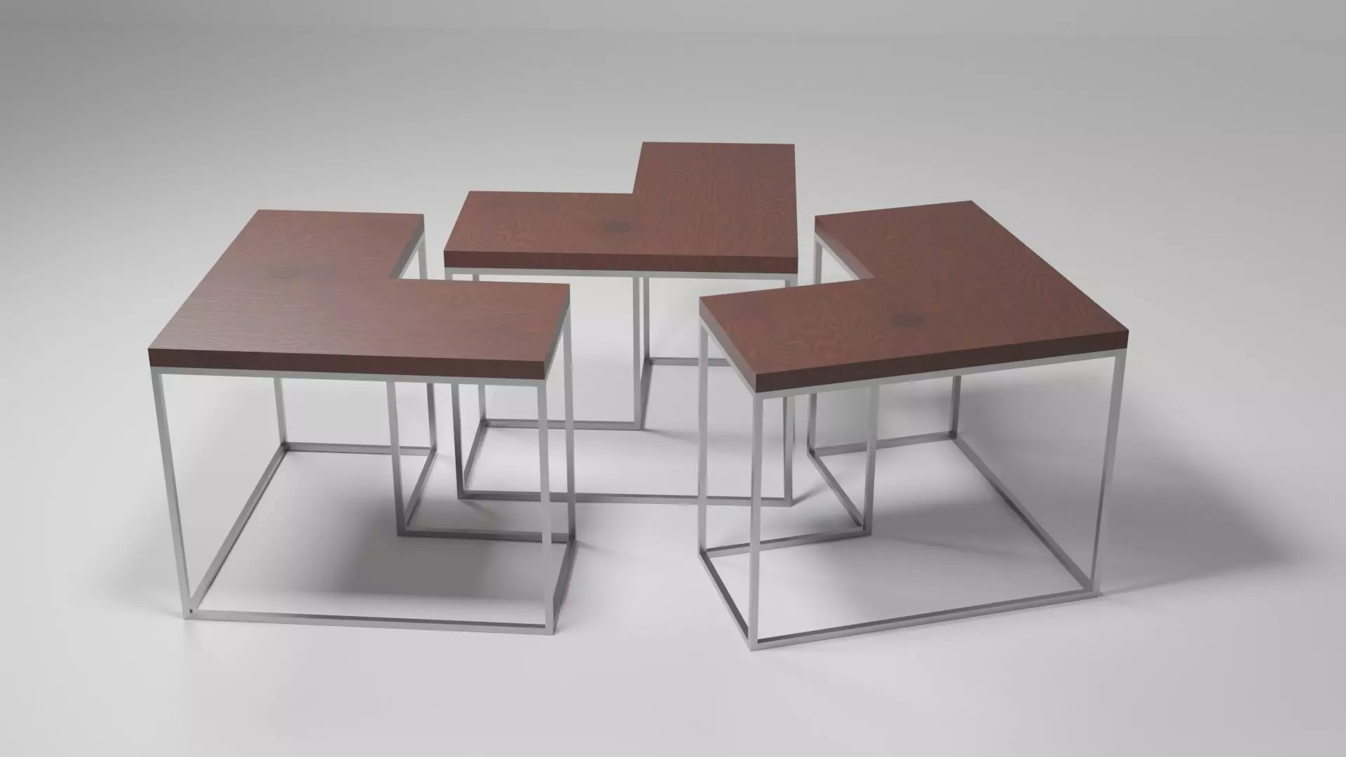 Design Table Set Free low-poly 3D model