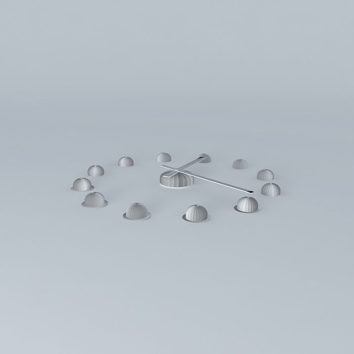 Pendulum frameless clock Free 3D model_2