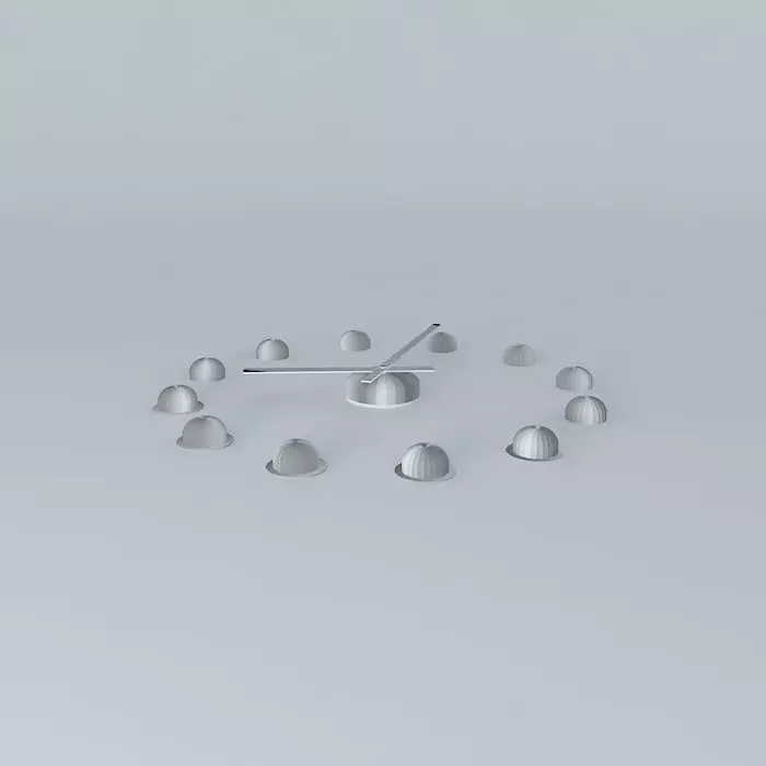 Pendulum frameless clock Free 3D model_0