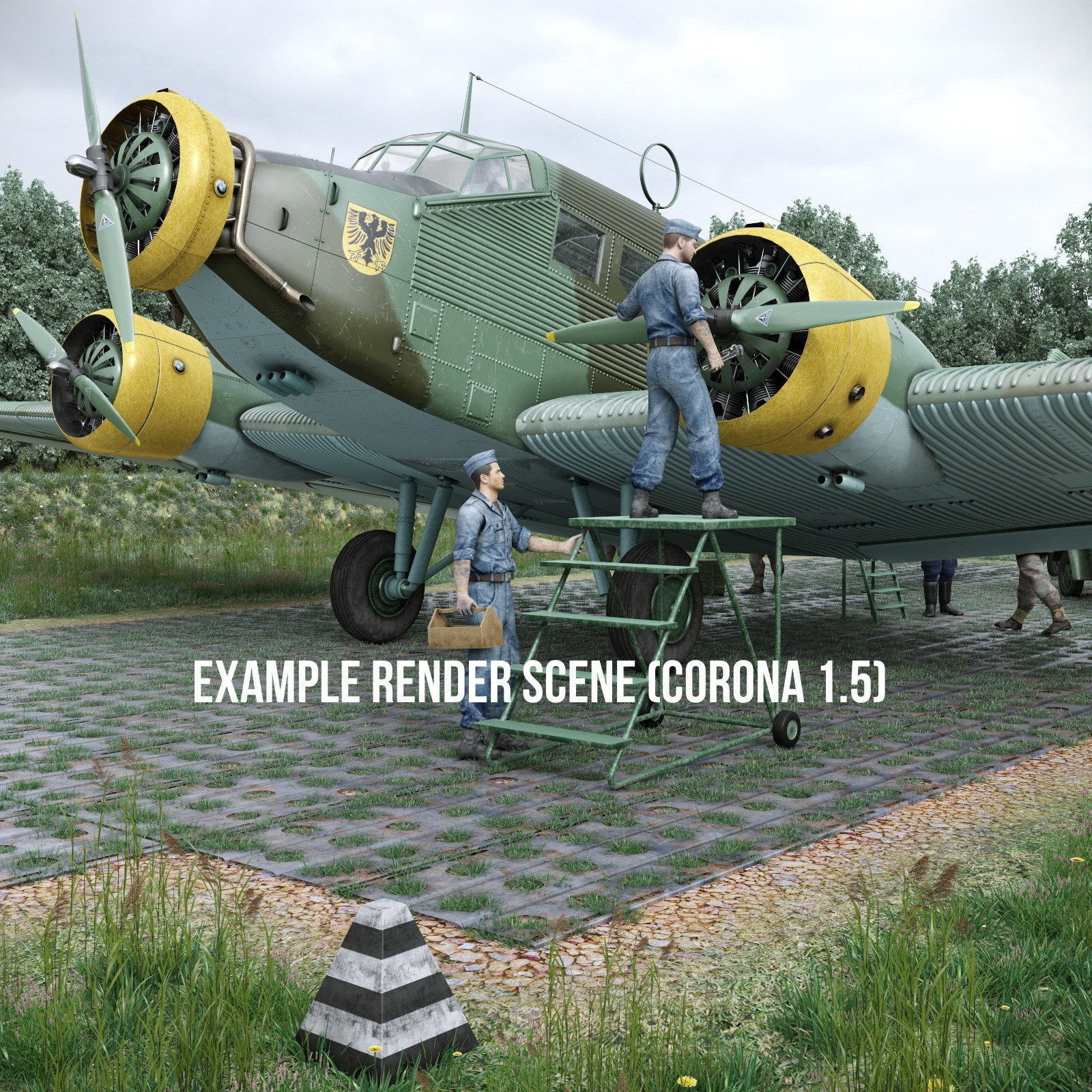 Junkers Ju-52 3D model_16