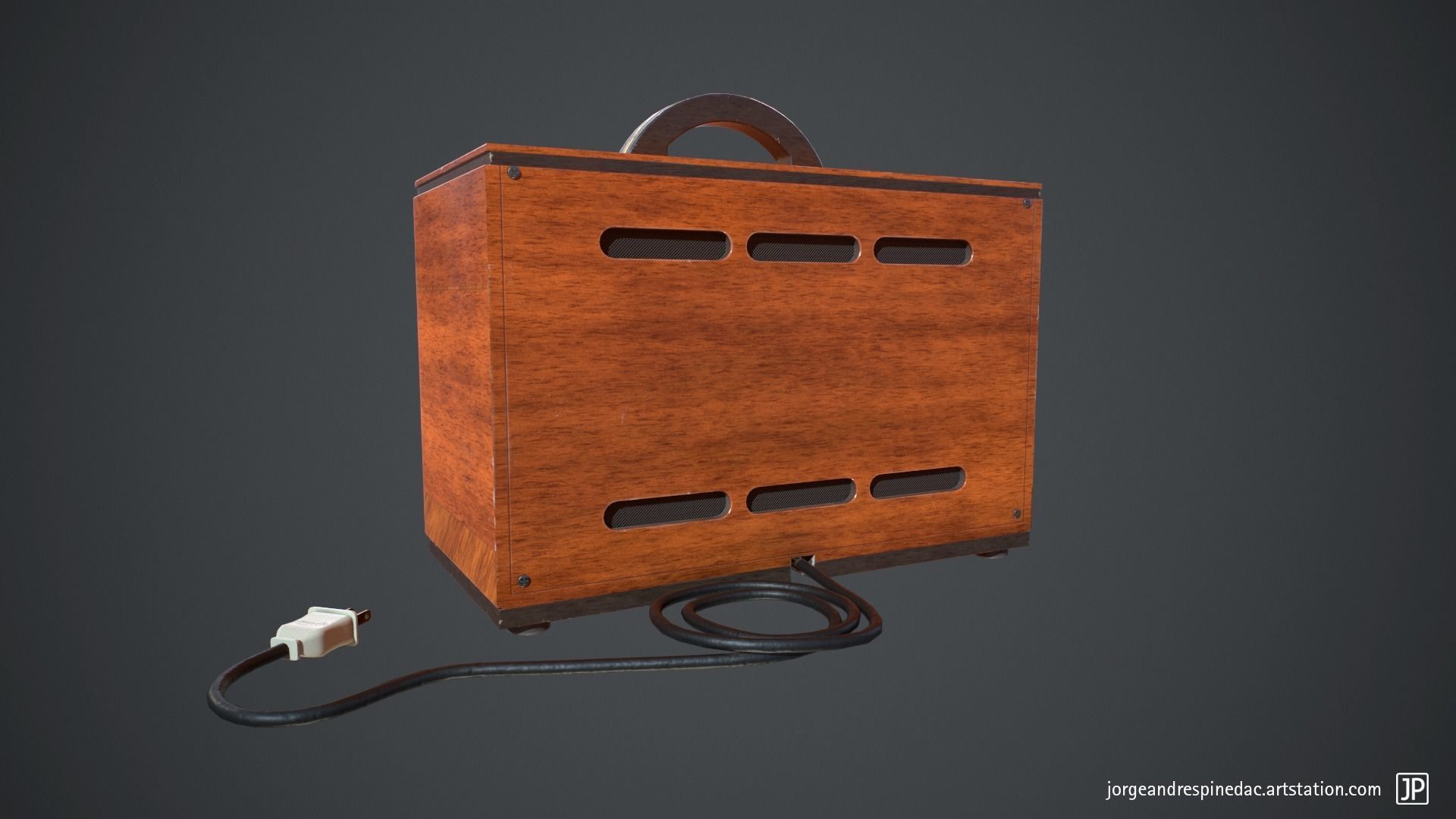 Vintage Radio - Game Ready Low-poly 3D model_2