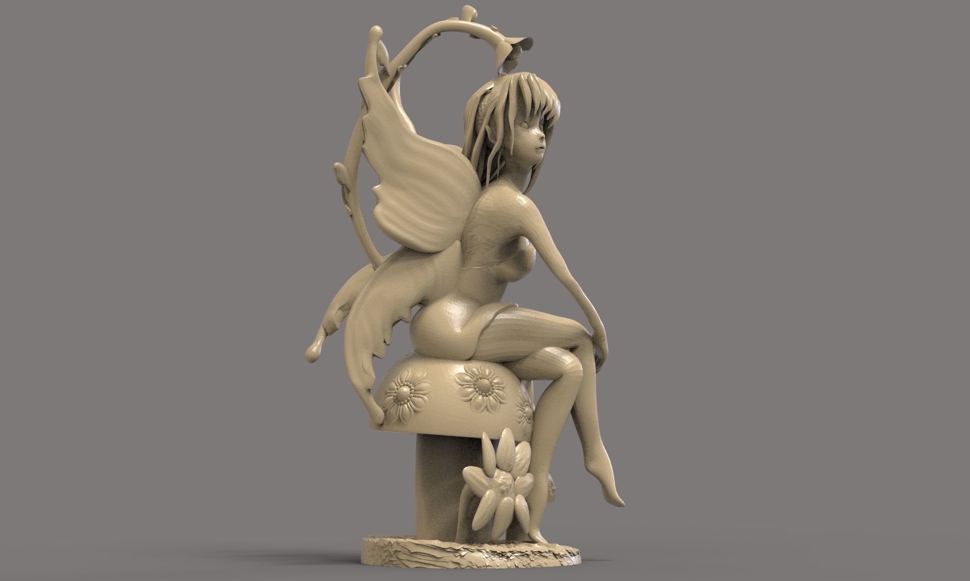 Fairy Sculpture 3D print model_3