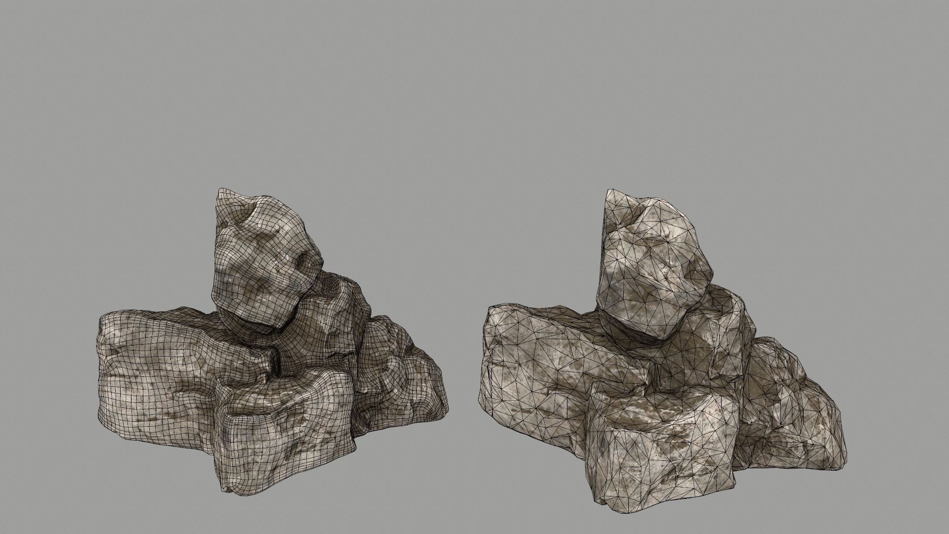 old rocks  Low-poly 3D model_16