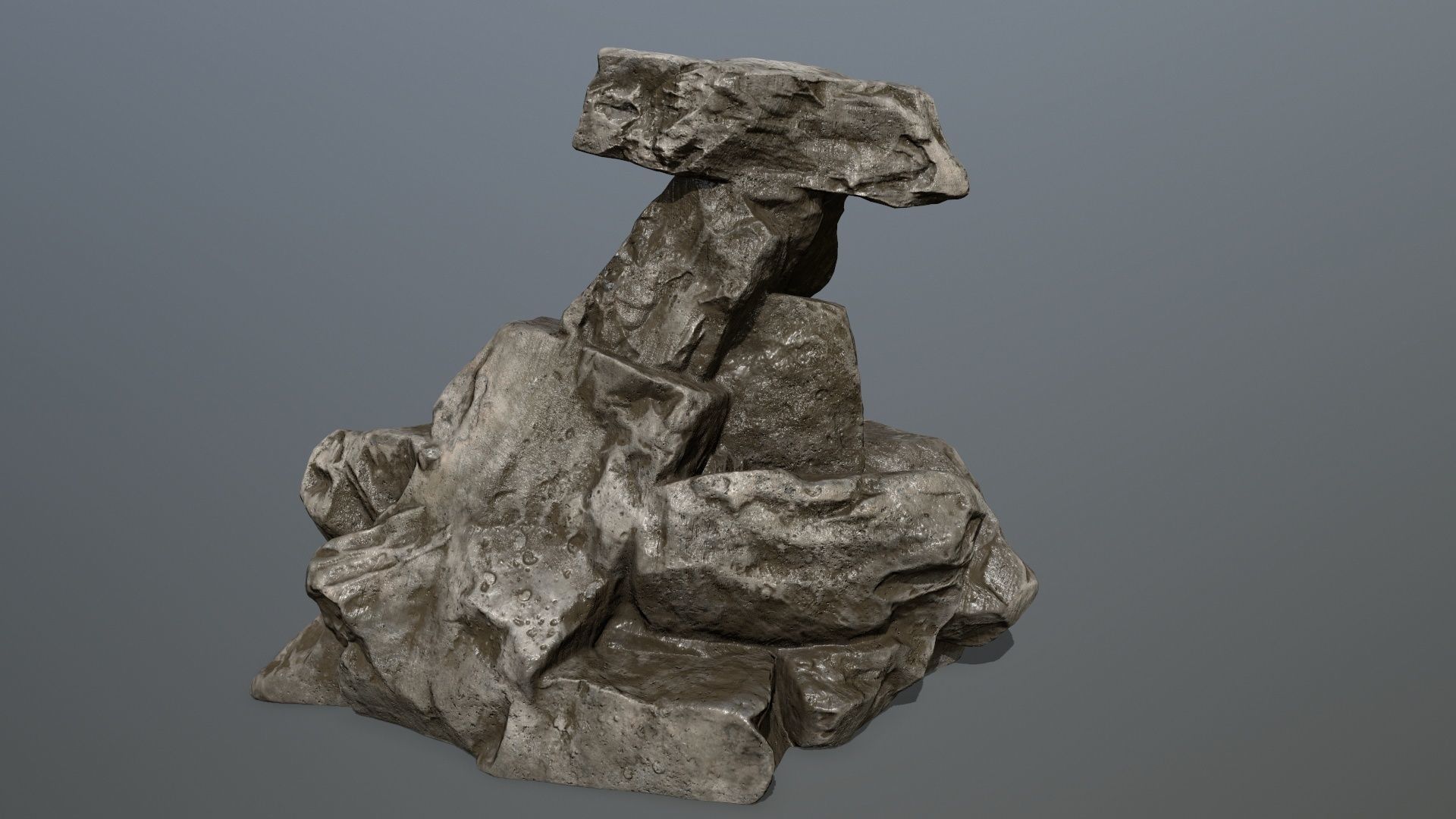 old rocks  Low-poly 3D model_4