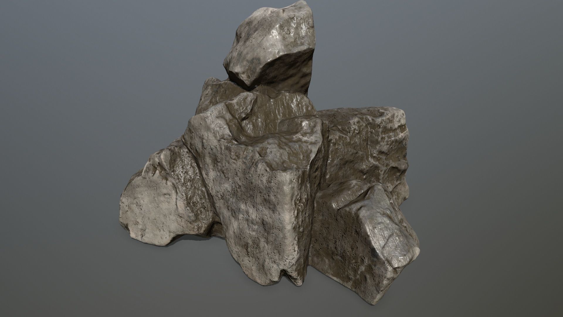 old rocks  Low-poly 3D model_3