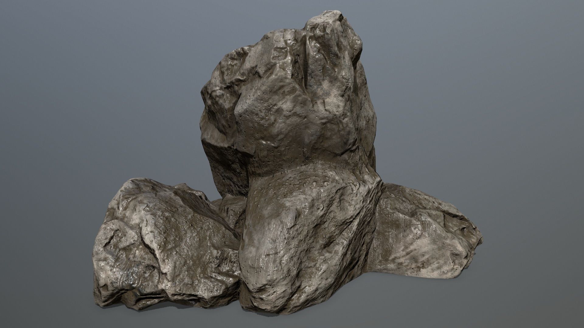old rocks  Low-poly 3D model_6