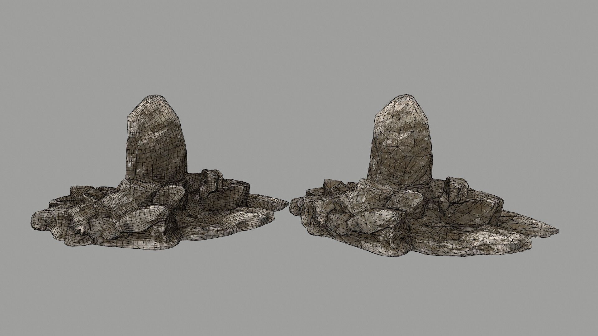 old rocks  Low-poly 3D model_17