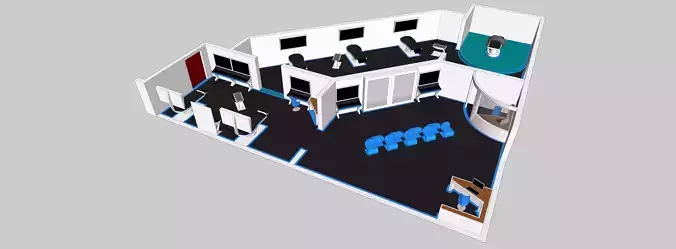 Sickbay floor plan of room