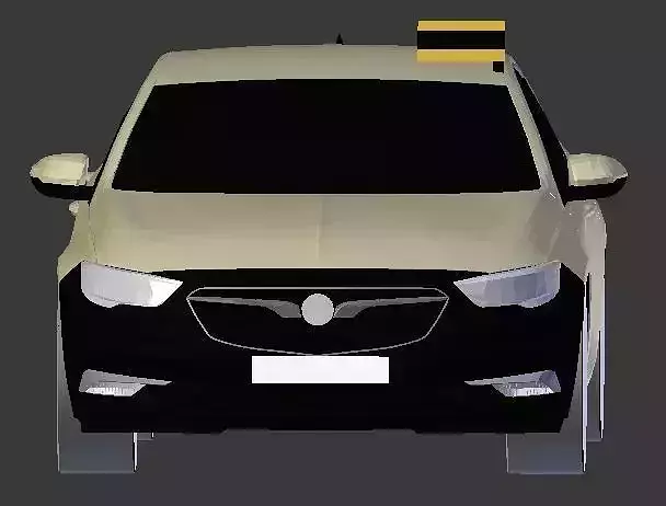 2019 Opel Insignia Taxi Low-poly 3D model