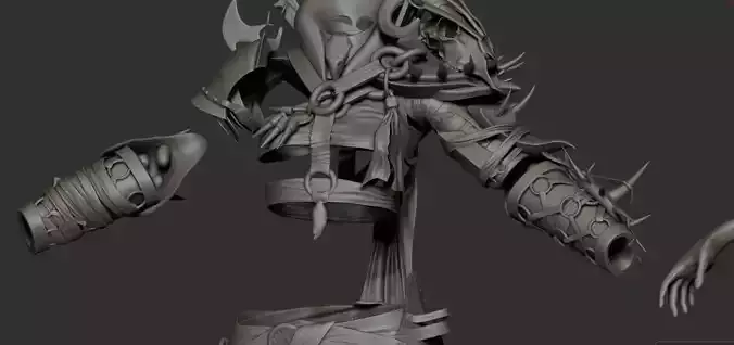 Orc girl high poly sculpt Zbrush  no head