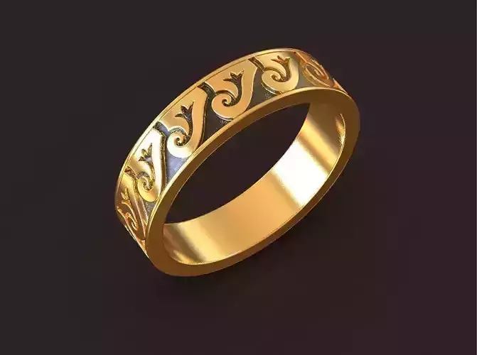 Floral ornament engagement ring 2